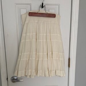 Anthropologie Edme and Esyllte Cream Skirt